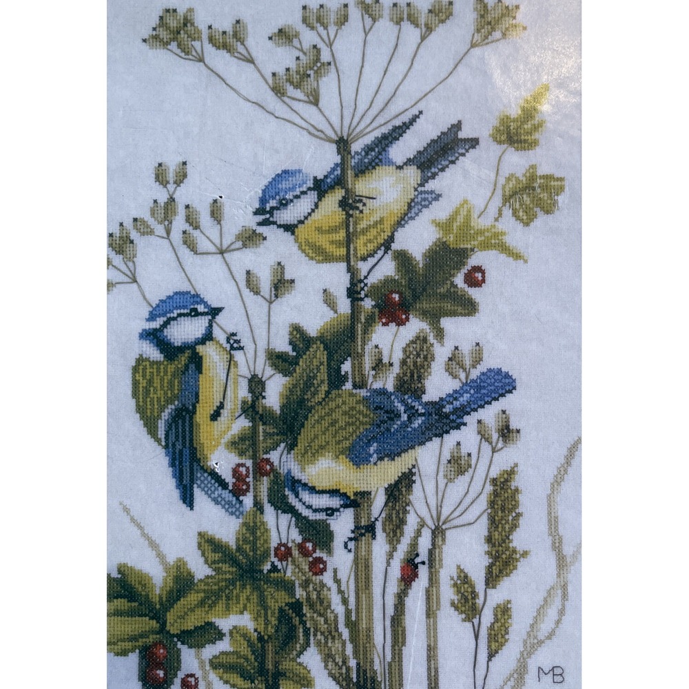 Lanarte Marjolein Bastin Cross Stitch Kit New‎ Open Box Blue Birds Red Berries